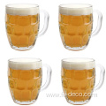 Beer Glass With Handle Dimpled Beer Stein Mug